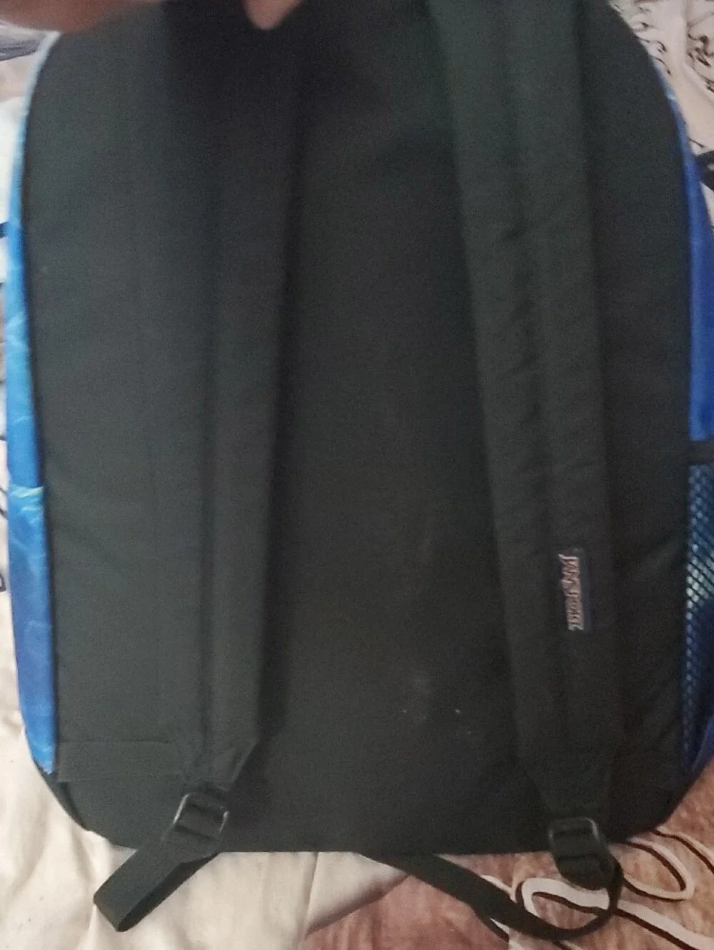 Jansport Blue Lightning Print Backpack with Black Base